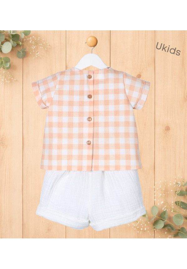 Conjunto 2 Piezas Bebé Niño Color  Color Mandarina
