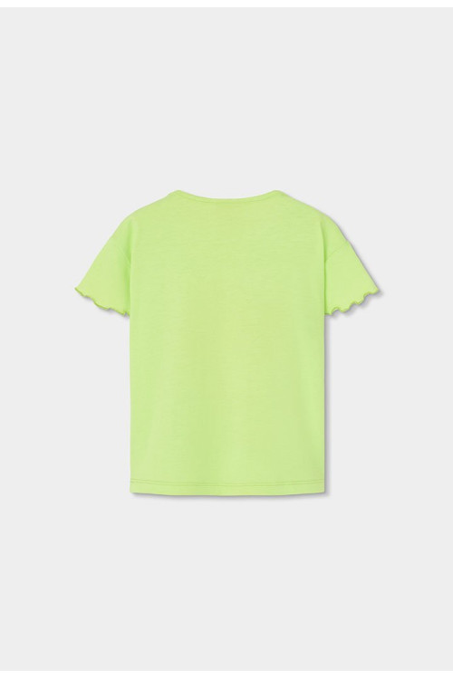 Conjunto Camiseta M/C Y Short Felpa Denim Niña Verde Y Azul