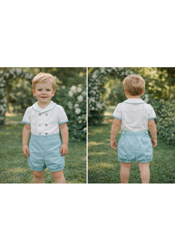 Conjunto Cruzado Lino Color Verde Empolvado