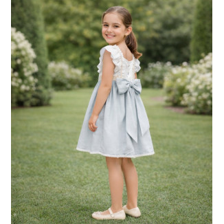 Vestido Talle Alto Bambula Hielo