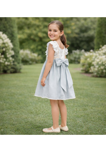 Vestido Talle Alto Bambula Hielo