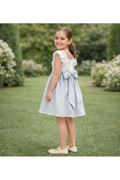 Vestido Talle Alto Bambula Hielo