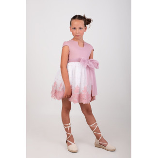 Vestido Niña Ceremonia. Color Rosa