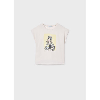 Camiseta M/C Grafica Hueso