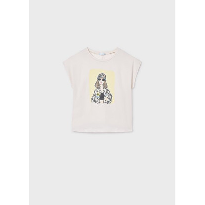 Camiseta M/C Grafica Hueso