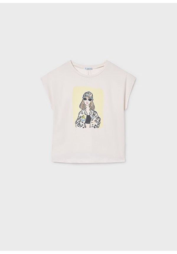 Camiseta M/C Grafica Hueso
