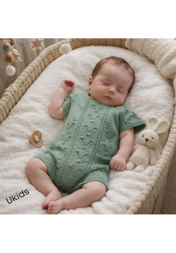 Body Bebe Art.8414 'Rombos Y Garbanzos' Verde Empolvado