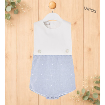 Ranita Pto/Tela 'Nectar' Azul Cielo/Blanco