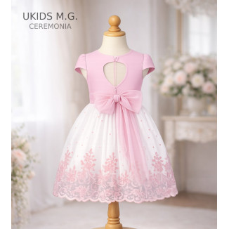 Vestido Niña Ceremonia. Color Rosa