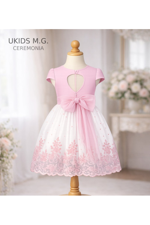 Vestido Niña Ceremonia. Color Rosa
