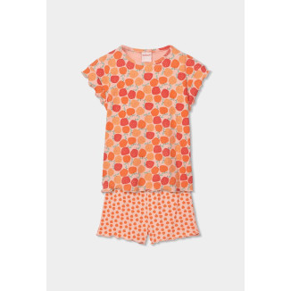 Pijama Canalé Estampado Niña Naranja