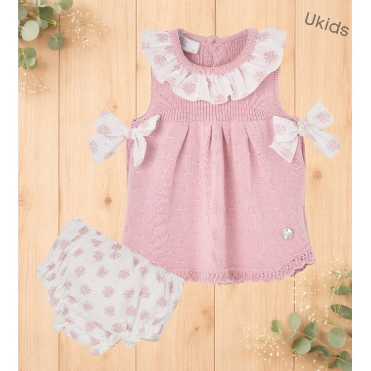 Conjunto Vestido Corto + Braga 'Mimosa' Rosa Duna