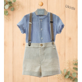 Conjunto Bebe Con Tirantes Art.0254 'Familia Marmolina' Nautico