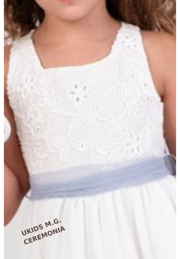 Vestido Niña Ceremonia. Color Celeste  