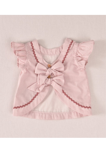 Conjunto Blusa Braguita Bebé Niña Color Rosa