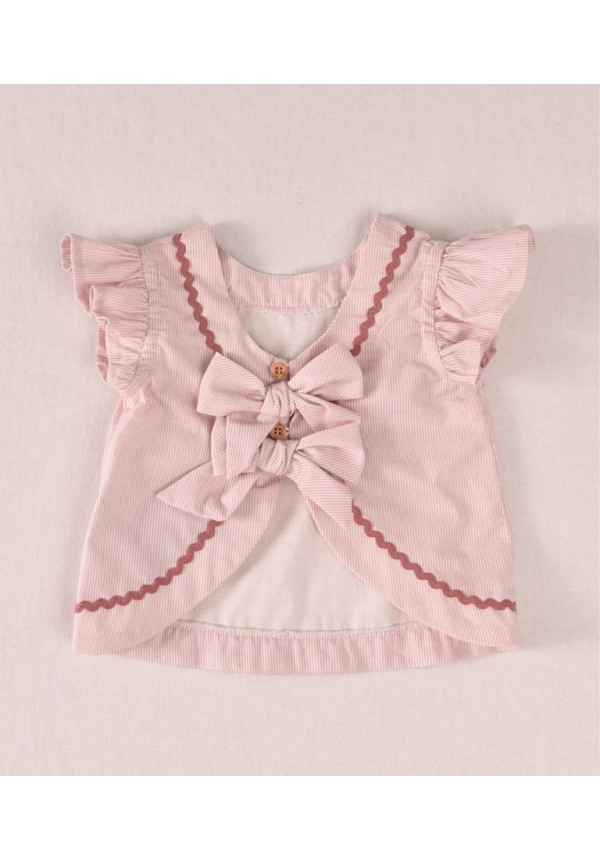 Conjunto Blusa Braguita Bebé Niña Color Rosa