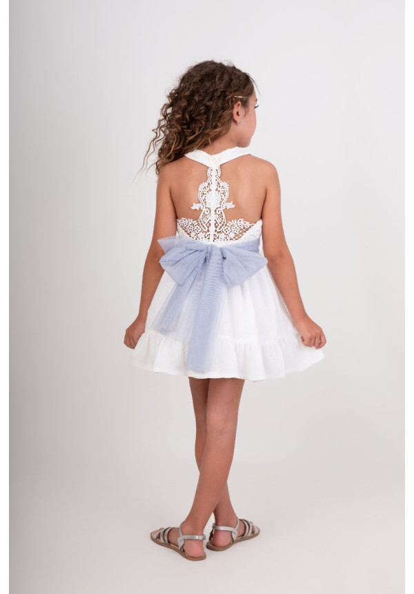 Vestido Niña Ceremonia. Color Celeste  
