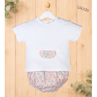 Conjunto 2 Piezas Bebé Niño Color  Color Coral