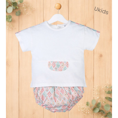 Conjunto 2 Piezas Bebé Niño Color  Color Coral