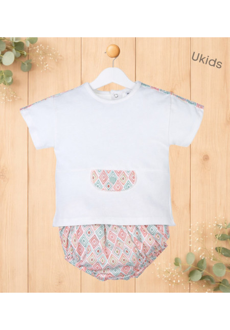 Conjunto 2 Piezas Bebé Niño Color  Color Coral