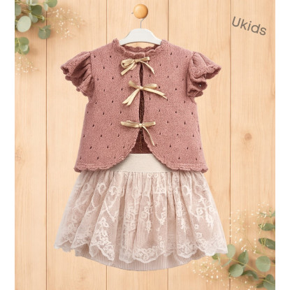 Top + Cubrefalda Duquesita Rosado