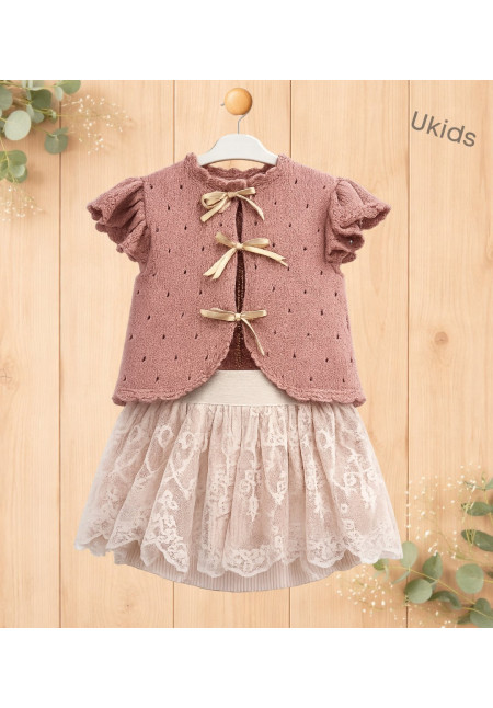 Top + Cubrefalda Duquesita Rosado