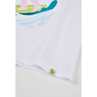 Camiseta Punto Manga Corta. Color Blanco