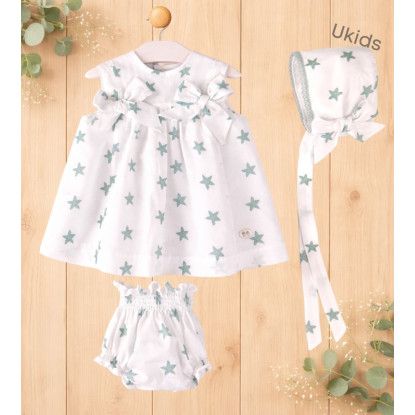 Vestido Estrellas 3 Piezas Bebé Niña Color Varios