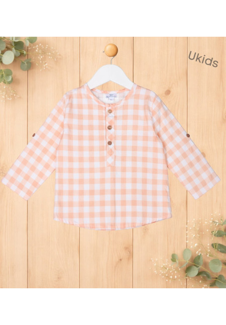 Camisa Infantil Unisex Color  Color Mandarina