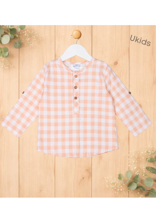 Camisa Infantil Unisex Color  Color Mandarina
