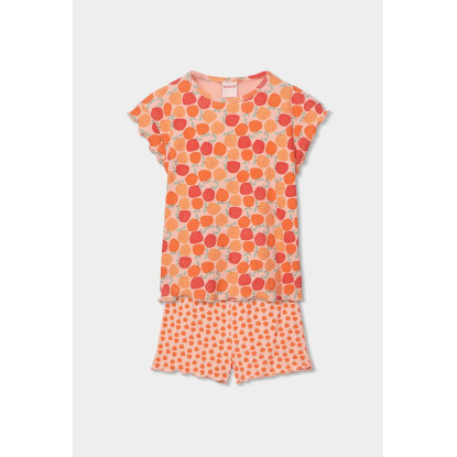 Pijama Canalé Estampado Niña Naranja