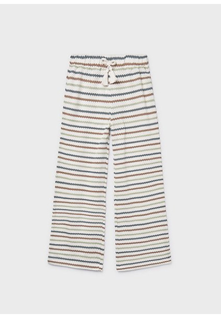 Pantalon Largo Tipo Crochet Hueso-Arci