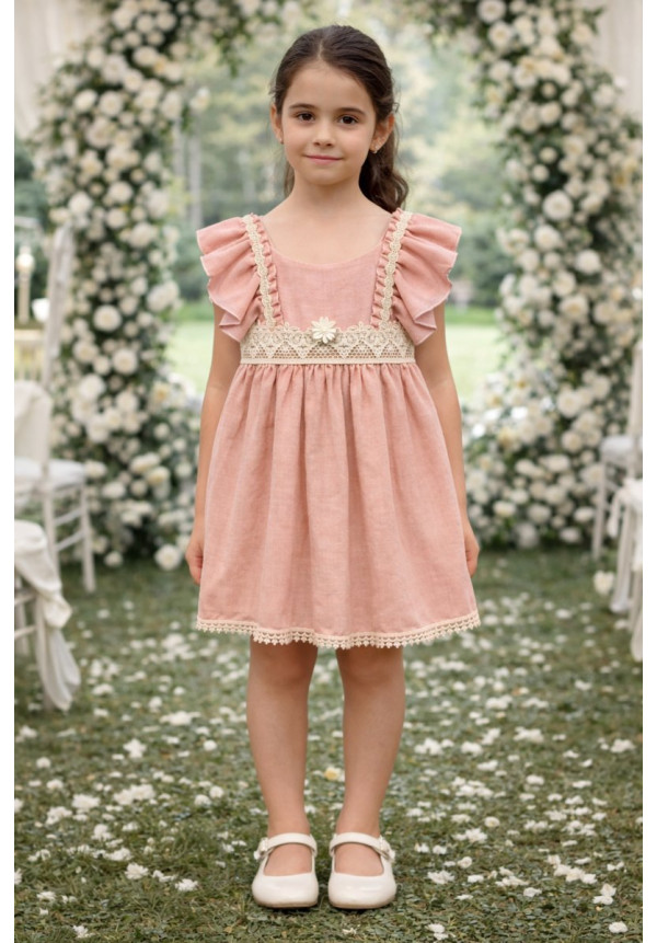 Vestido Bambula Talle Medio Salmón