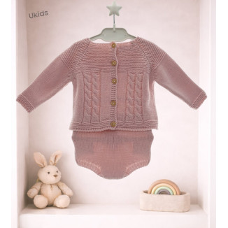 Conjunto Punto Bebe Art. 2004 Rosa Empolvado