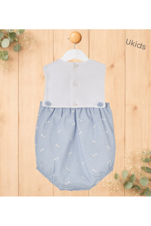 Pelele Pto/Tela 'Espuma V26' Blanco/Azul Cielo