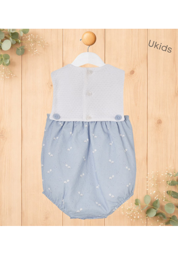 Pelele Pto/Tela 'Espuma V26' Blanco/Azul Cielo