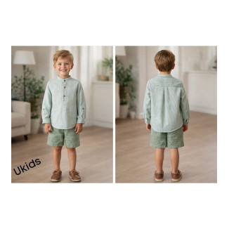 Traje Niño Pantalon Bermuda (2 Piezas) Art.1203 'Familia Sakura' Musgo