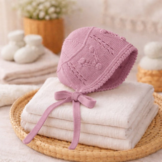 Capota Bebe Art.8417 'Rombos Y Garbanzos' Rosa Empolvado Capota Bebe Art.8417 'Rombos Y Garbanzos' Rosa Empolvado