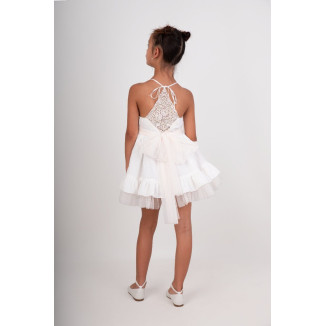 Vestido Niña Ceremonia.  Color Beige