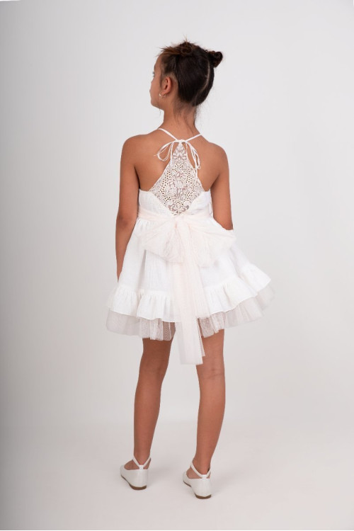 Vestido Niña Ceremonia.  Color Beige