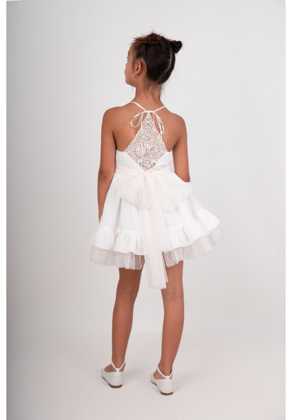 Vestido Niña Ceremonia. Color Beige