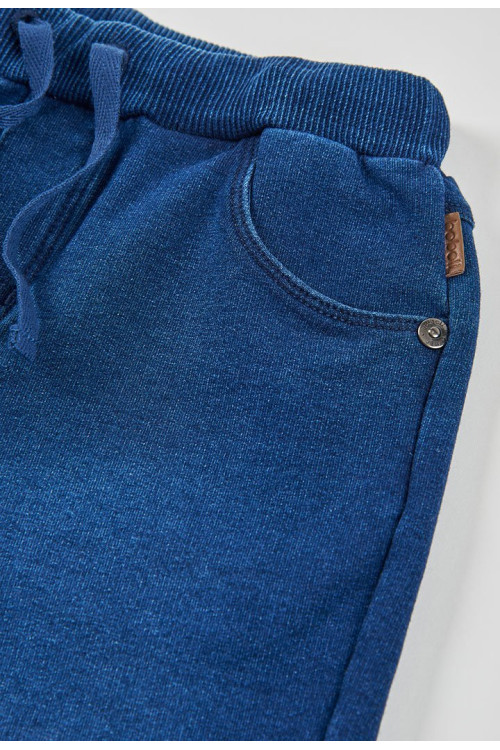 Bermudas Felpa Denim Niño. Color Azul