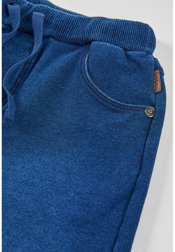 Bermudas Felpa Denim Niño. Color Azul