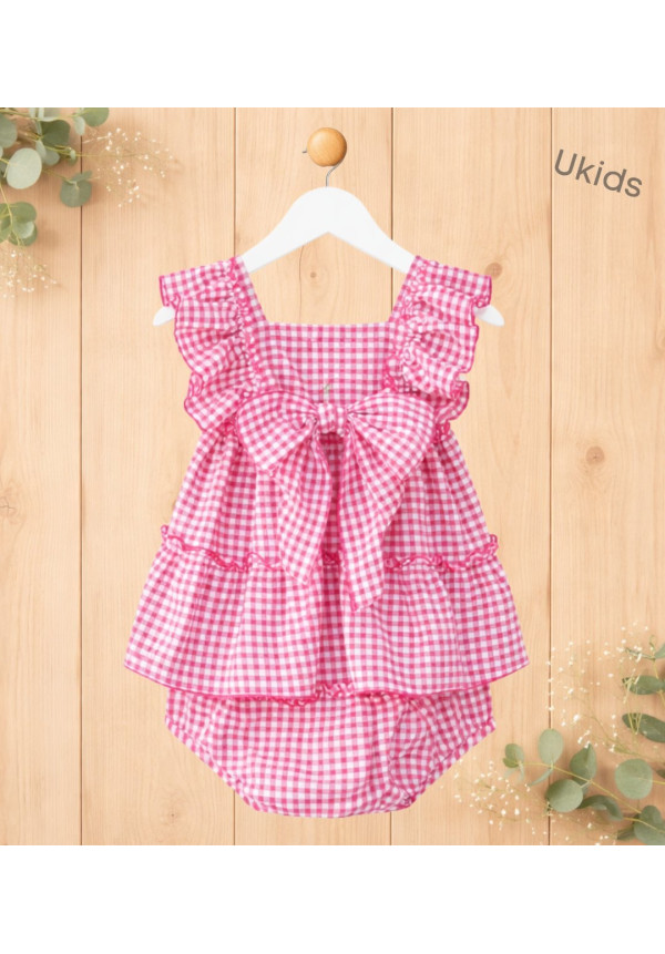 Conjunto Bebé Vestido Y ….......... Color Fucsia