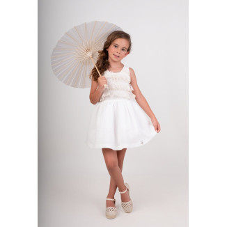 Vestido Niña Ceremonia.  Color blanco