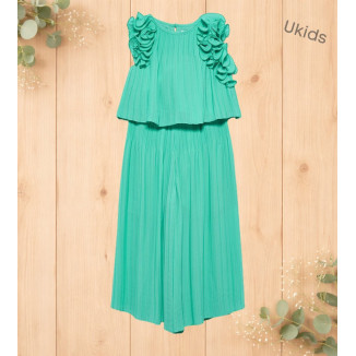 Conj. Pantalon Gasa Plisada Agua