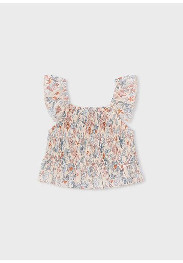 Top Bambula Estampado Salmon