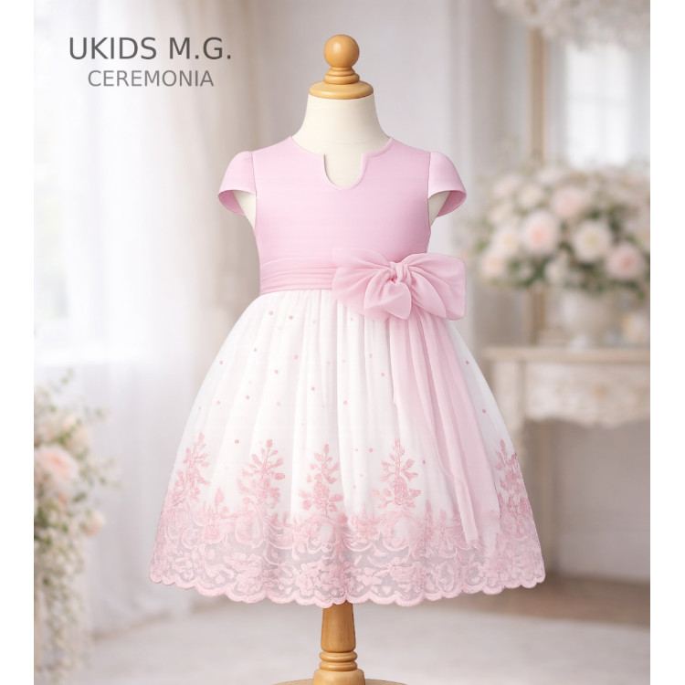 Vestido Niña Ceremonia. Color Rosa