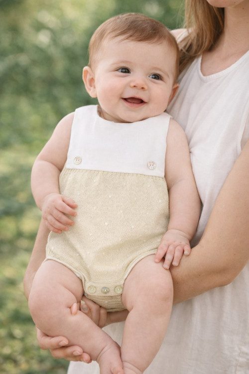 Ranita Pto/Tela 'Nectar' Amarillo/Blanco