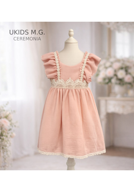 Vestido Bambula Talle Medio Salmón